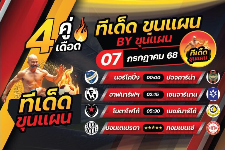 ทีเด็ดบอลวันนี้ บอลสเต็ป4 วิเคราะห์บอล [วันอาทิตย์ที่ 7 กรกฎาคม 2568]