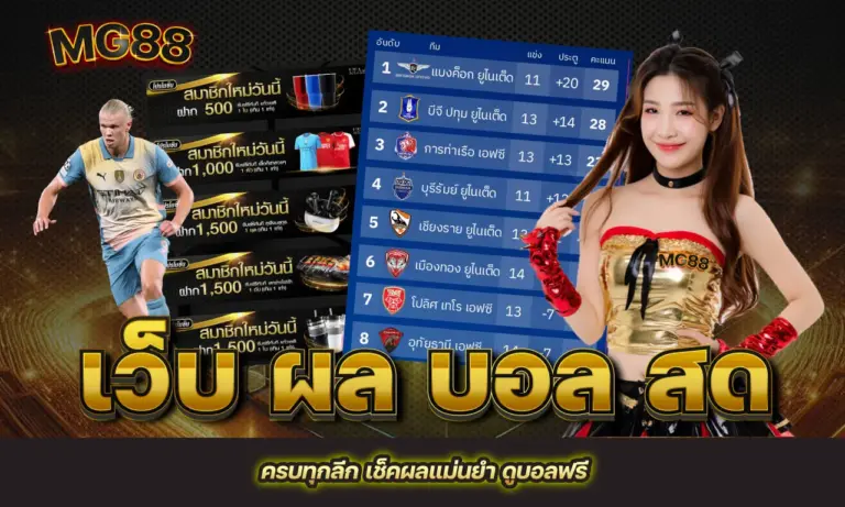 เว็บ ผล บอล สด ครบทุกลีก เช็คผลแม่นยำ ดูบอลฟรี