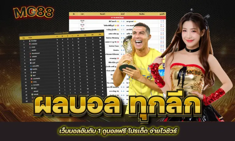 ผลบอล ทุกลีก เว็บบอลอันดับ 1 ดูบอลฟรี โปรเด็ด จ่ายไวชัวร์