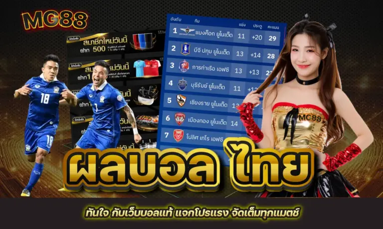 ผลบอล ไทย ทันใจ กับเว็บบอลแท้ แจกโปรแรง จัดเต็มทุกแมตช์