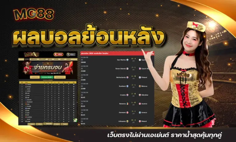 ผลบอลย้อนหลัง เว็บตรงไม่ผ่านเอเย่นต์ ราคาน้ำสุดคุ้มทุกคู่